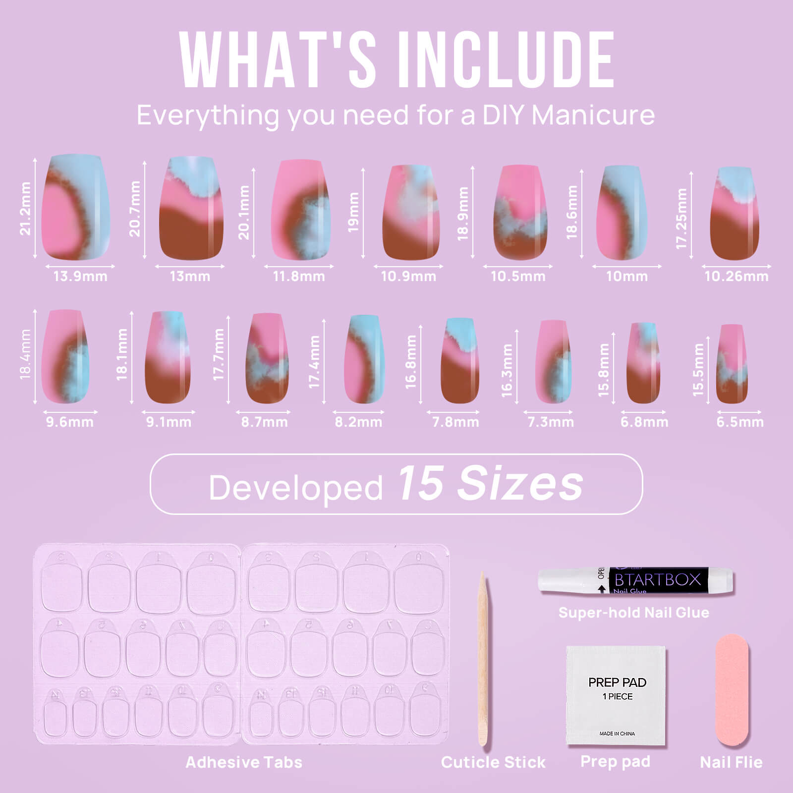 Cherry Blossom Latte Coffin Nails - Press On Nails – BTArtbox Nails