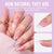 White Swirl Almond Nails - Press On Nails